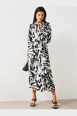 Very Tie Waist Shirt Midi Dress