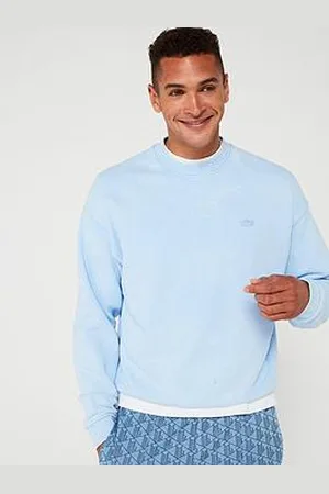Lacoste Loose Fit Washed Effect Fleece Crew Sweat Top