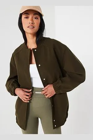 Very Faux Wool Bomber Jacket
