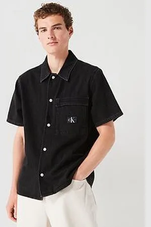 Calvin Klein Camp Short Sleeve Denim Shirt
