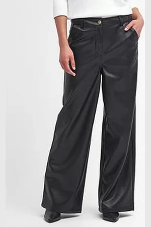 Barbour Aria Faux Leather Wide Leg Trouser