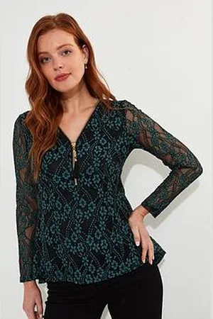 Joe Browns Lace Zip Top