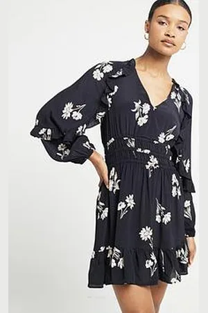River Island Frill Detail Tea Dress