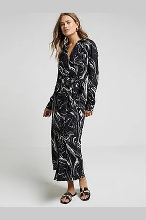 River Island Midi Marble Shirt Dress