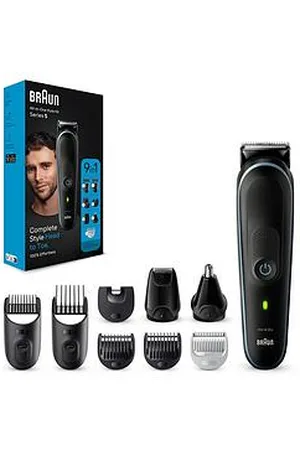 von Braun All-In-One Style Kit Series 5 Mgk5411, 9-In-1 Kit For Beard, Hair, & More