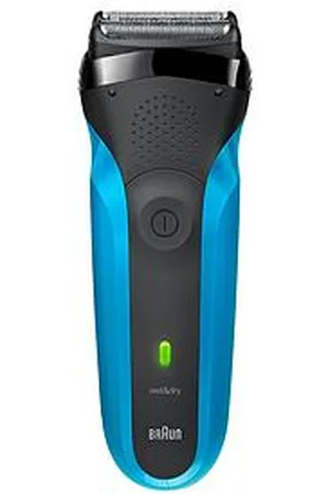 von Braun Series 3 310 Electric Shaver, Wet & Dry Razor For Men, Black/Blue