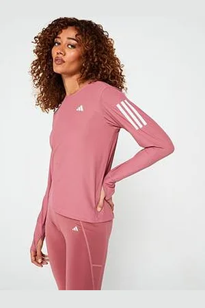 adidas Womens Running Own The Run Long Sleeve T-Shirt - Pink