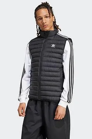 adidas Mens Padded Vest - Black/Whtie