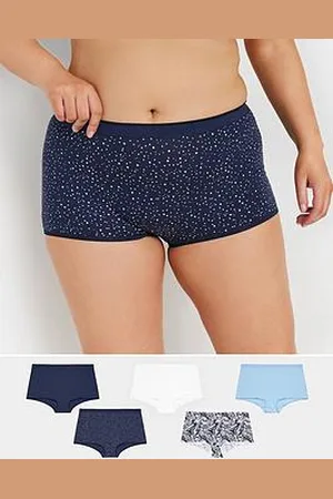 Yours Curve 5 Pack Marble Spot Print Shorts