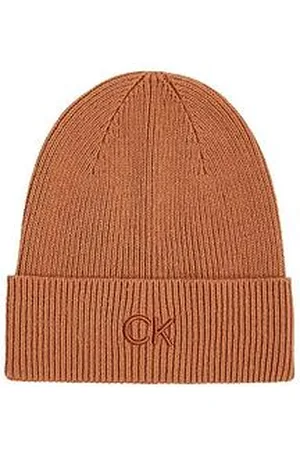 Calvin Klein Embroidery Ribbed Beanie