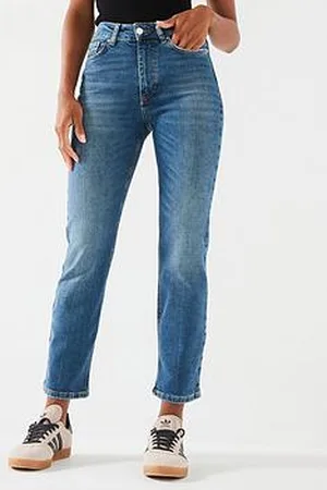 Very High Waist Comfort Slim Jeans - Midi Wash