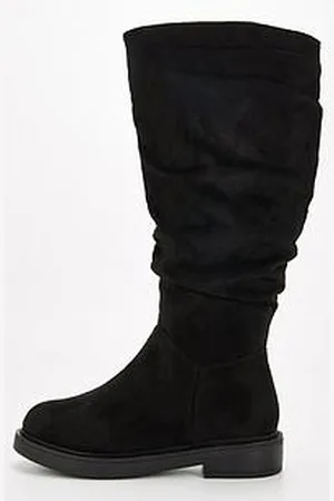 Everyday Basic Extra Wide Fit Comfort Slouch Knee Boot With Wider Calf