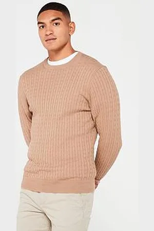 Everyday Basic Cotton Rich Fine Gauge Cable Knit Jumper