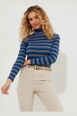 Joe Browns Darcie Striped Roll Neck Top