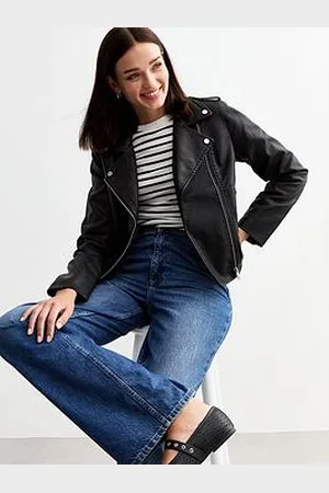 New Look Leather-Look Biker Jacket