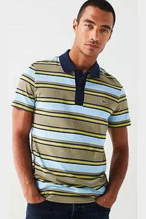 Lacoste Regular Fit Striped Cotton Jersey Polo Shirt