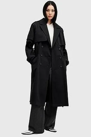 AllSaints Clyde Trench Coat With Removable Sleeves