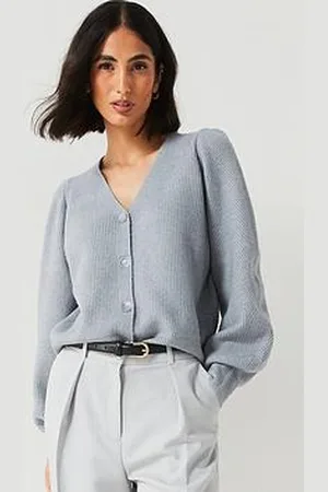 Very Rib V Neck Cardigan With Wool