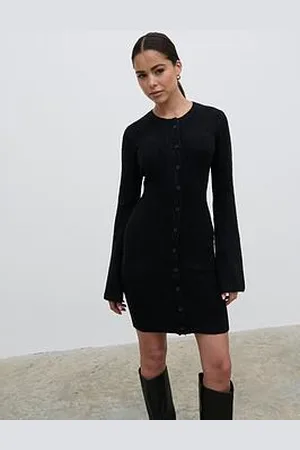 Pretty Lavish Aida Mini Button Down Knit Dress