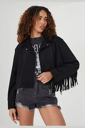 Brave Soul Faux Suede Fringe Jacket