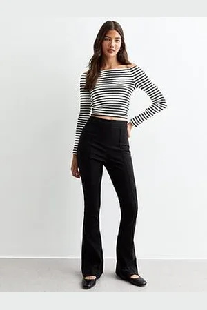 New Look Pintuck Bootcut Tailored Trousers