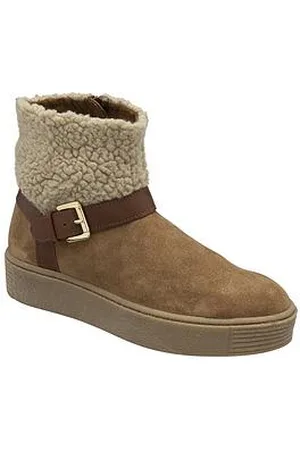 Ravel Hetton Fur Lined Suede Ankle Boot - Tan