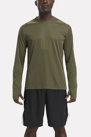 Reebok Mens Training Train Long Sleeve Tech T-Shirt