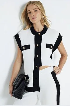 River Island Tipped Waistcoat