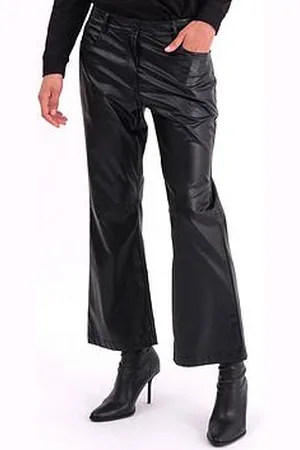 Religion Matte Faux Leather Bootcut Trouser