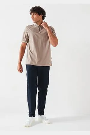 Armani Exchange Regular Fit Cuff Logo Zip Polo Shirt