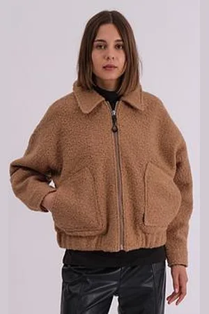 Religion Oversized Boucle Bomber Jacket