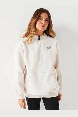 EA7 3/4 Zip Fleece - Off White