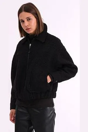 Religion Oversized Boucle Bomber Jacket