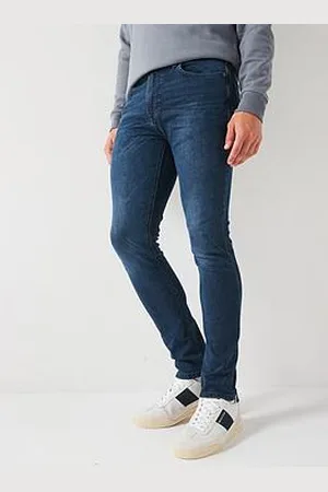 Very Man Skinny Jean With Stretch - Mid Blue Wash