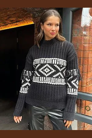 Ax Paris Aztec Print Jumper