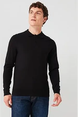 Everyday Basic Cotton Rich Long Sleeve Knitted Polo