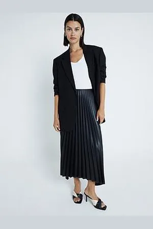 River Island Pleated Midi Skirt