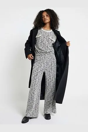 River Island Boucle Button Sweatshirt