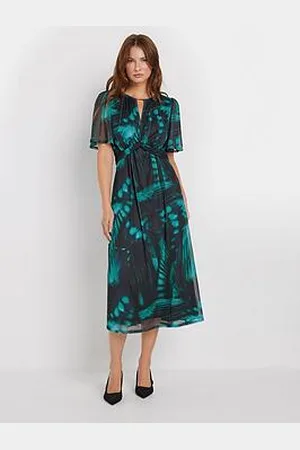 M&Co Angel Sleeve Butterfly Mesh Dress
