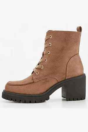 Very Lace Up Block Heel Ankle Heel