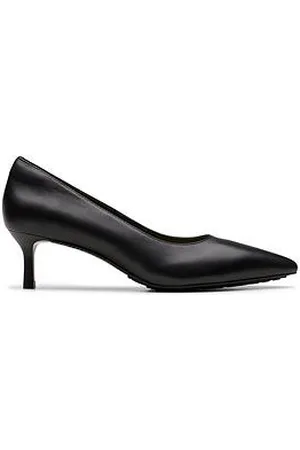 Clarks Adela Leather Court Heeled Shoe