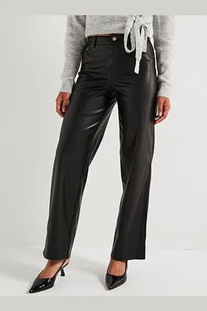 ONLY Straight Leg Faux Leather Trouser