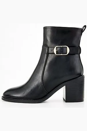 Very Ankle Strap With Buckle Block Heel Ankle Boot