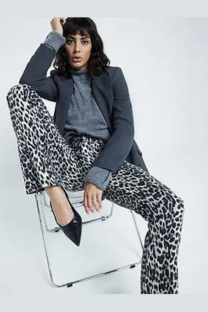 River Island Bootcut Animal Print Jeans