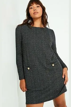 Very Long Sleeve Boucle Shift Dress