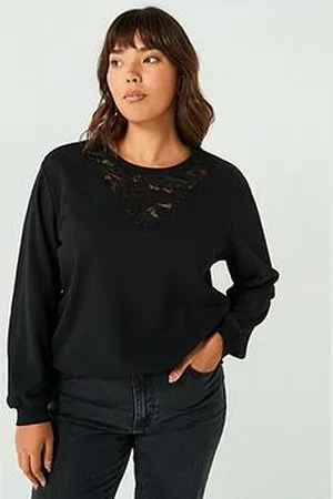Very Lace Insert Longline Sweat
