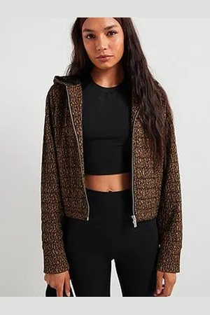 Very Leopard Printed Zip Through Hoodie
