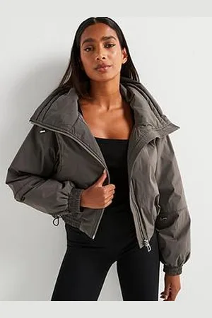 Very Short Padded Funnel Neck Coat