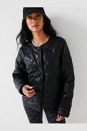 Very Faux Leather Quilted Jacket