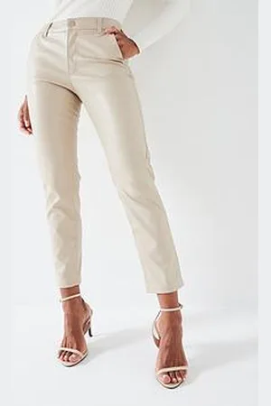 Very Faux Leather Slim Cigarette Trousers